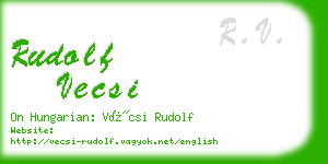 rudolf vecsi business card